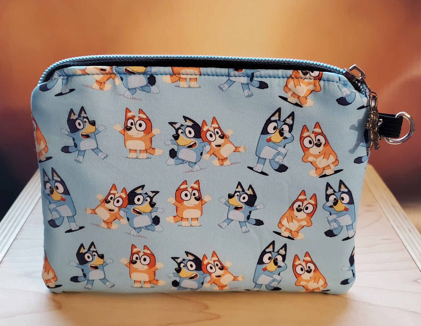 Blue Dogs Themed Small Zipper Bag - perfect for makeup, glasses, snacks and more!