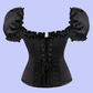 "Kali" Black Off-The-Shoulder style Corset Top - a gorgeous way to wear garb year round!