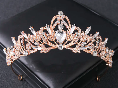 "Catherine" Diamond Rose Gold Queen Crown - available in multiple colors!