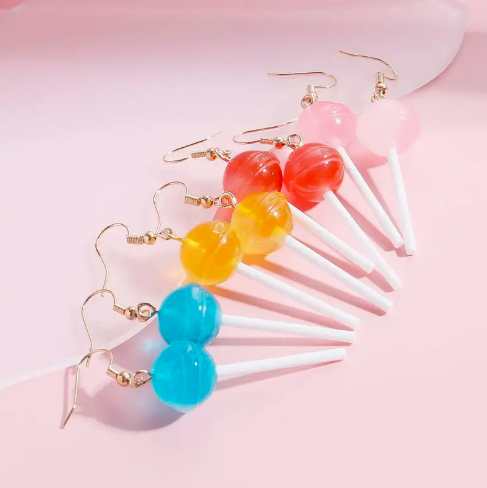 Miniature Lollipop Earrings - Choose your favorite "flavor" of sucker!