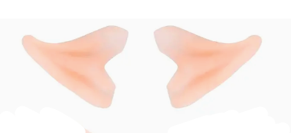 Elf Fantasy Ears - Ear Topper style, pink/peach skin tone