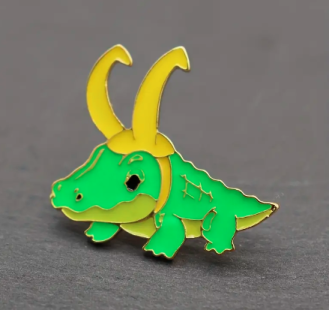 Horned Alligator Pin - grab this trickster before he's gone!