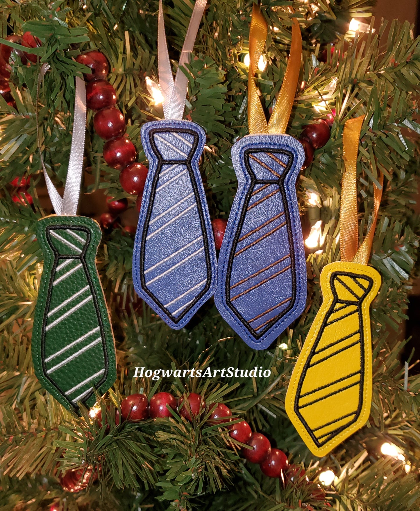 Striped House Tie Ornament - A fun ornament for your tree, or anywhere!