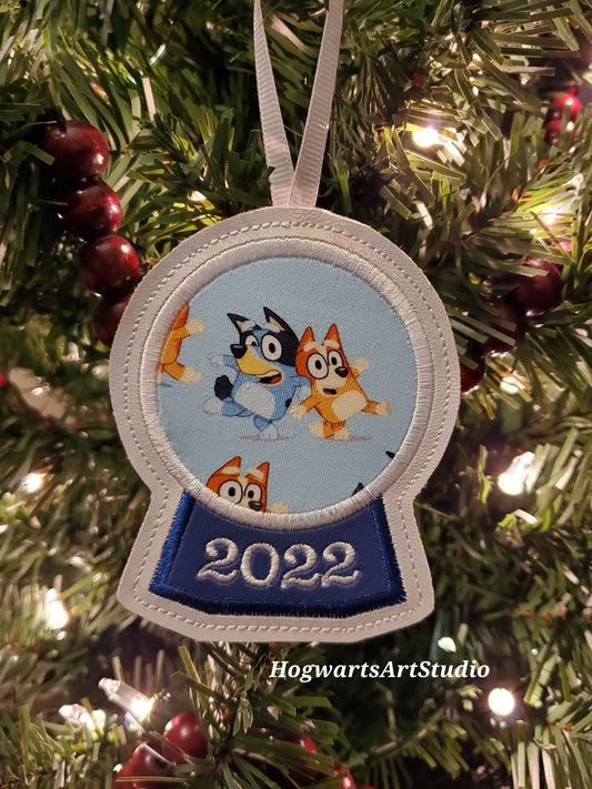 Blue Dog Snowglobe Ornament- your favorite blue heelers are here!