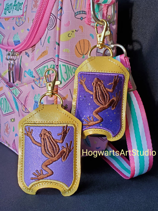 3D Frog Hand Sanitizer Holder Keychain - holds 1 oz. Bath & Body Works bottle, which is included!