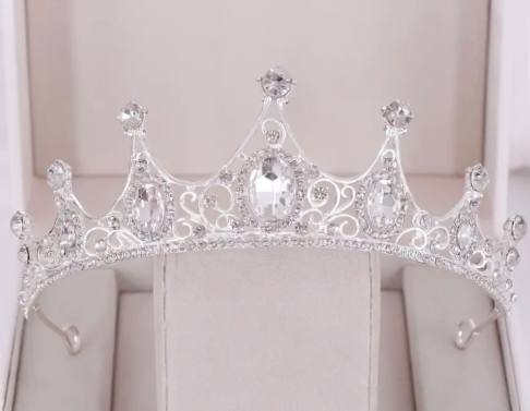 "Ellie" Diamond Princess Silver Crown - available in multiple colors!