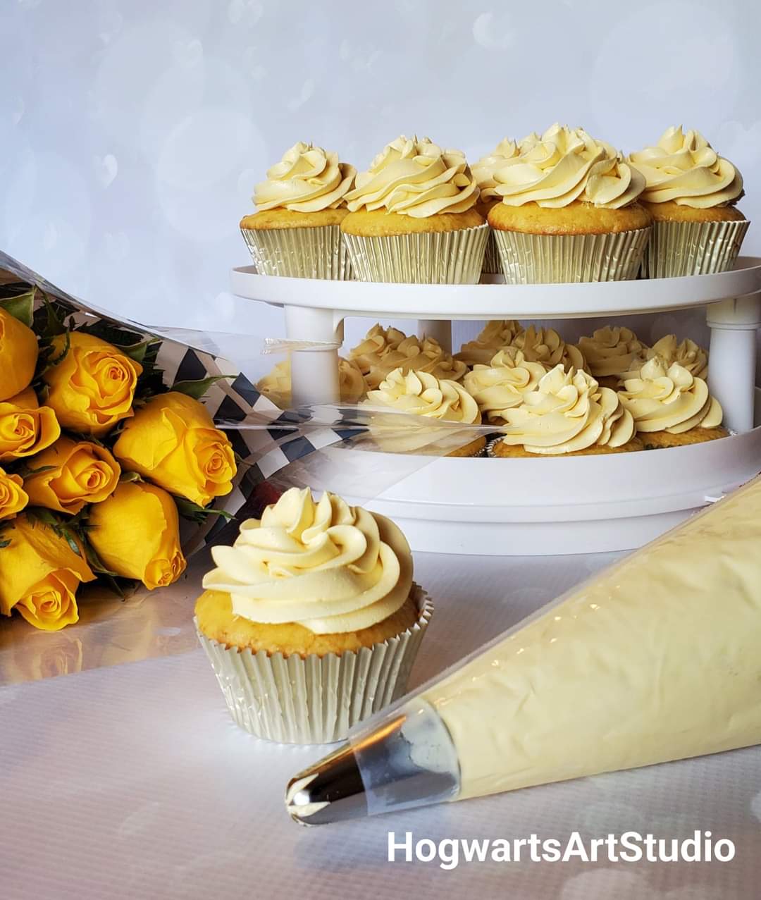 Slughorn's Pineapple Frosted Pineapple Cupcakes Recipe - instant download!