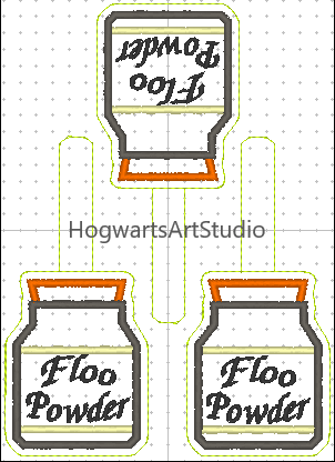 Potion Bottle Keychain Embroidery Design Files - Instant Download