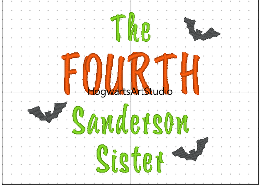 Fourth Sanderson Sister Halloween Embroidery Design Files - Instant Download