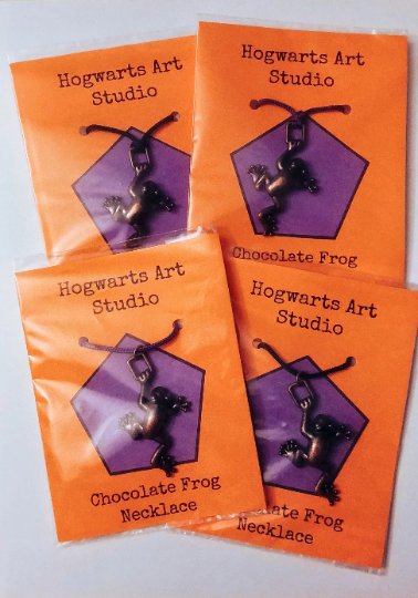 Brown Hopping Frog Necklace - Ready to hop into your cart! Black or Purple cording