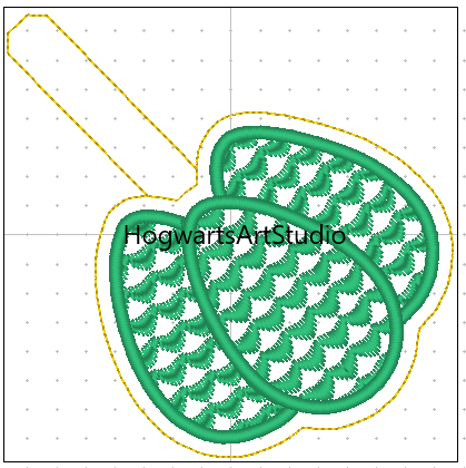 Trio Of Scaled Dragon Eggs Keychain Embroidery Design - Great design for GOT fans! Instant Download