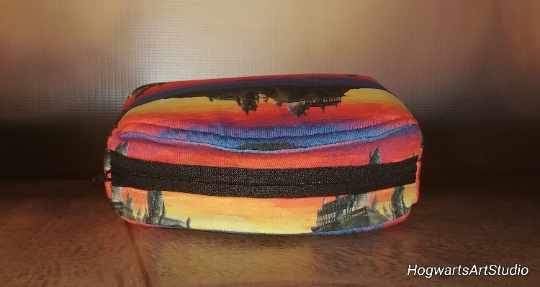 Rainbow Sunset Castle Makeup Bag - Great zipper closed toiletry bag