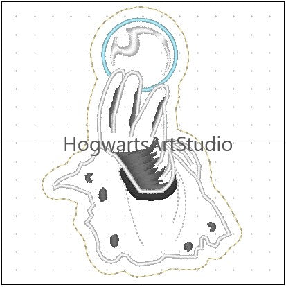 Goblin King Crystal Patch Embroidery Design File- Instant Download