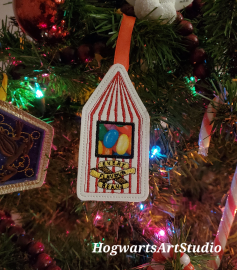 Flavored Jelly Bean Box Ornament - A fun ornament for your tree, or anywhere!