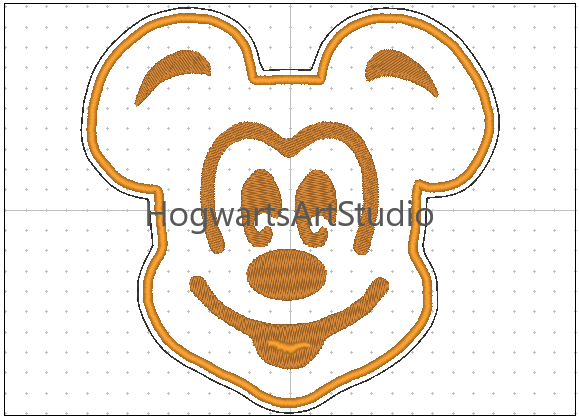 Mouse Waffle Embroidery Design Files- FOUR different versions included! Instant Download