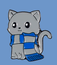 Adorable Kittens in House Color Scarves - Cute Pins for Everyone!