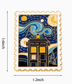 "Starry Night" Police Box Postage Stamp Pin