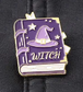 Purple Spell Book Pin - cute anime style witch hat tome