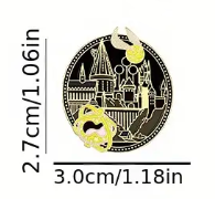 Black and Gold Castle Pin