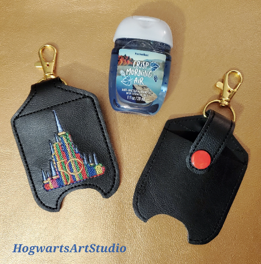 Rainbow Magic Castle Hand Sanitizer Holder Keychain - includes 1 oz bottle of B&BW sanitizer!