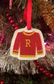 Red Sweater Ornament with the letter R on it