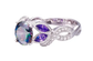 "Sea Witch" Purple Round and Marquis Cut Zircon Women's Ring