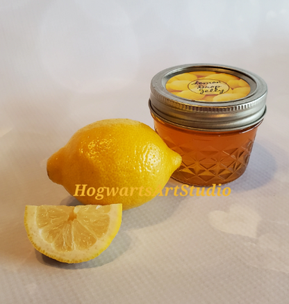 Sherbet Lemon Jelly- bright and tangy, just like lemon drop candies! Artisanal small batch