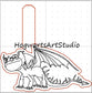 Trained Dragon Keychains Embroidery Design Files - Instant Download