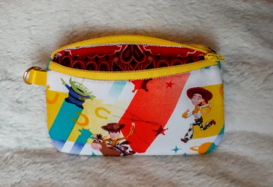 Toy Tale Zipper Bag - fully lined, with all your favorite toys!